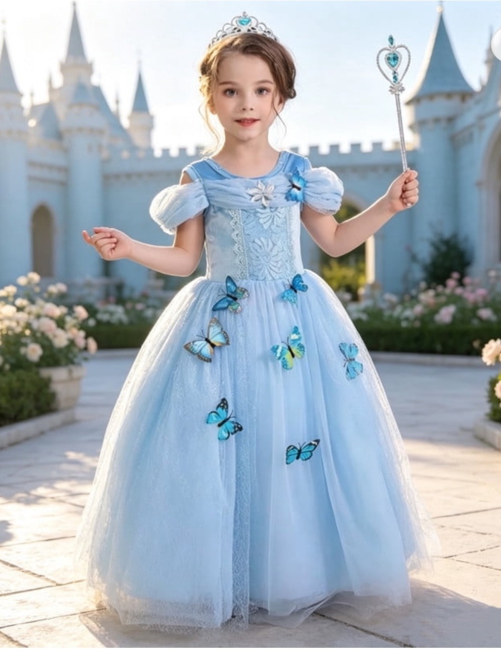 Princess Cinderella Dress Up Costume with Accessories Girls 7-8 - NEW IN BAG! - Picture 3 of 14